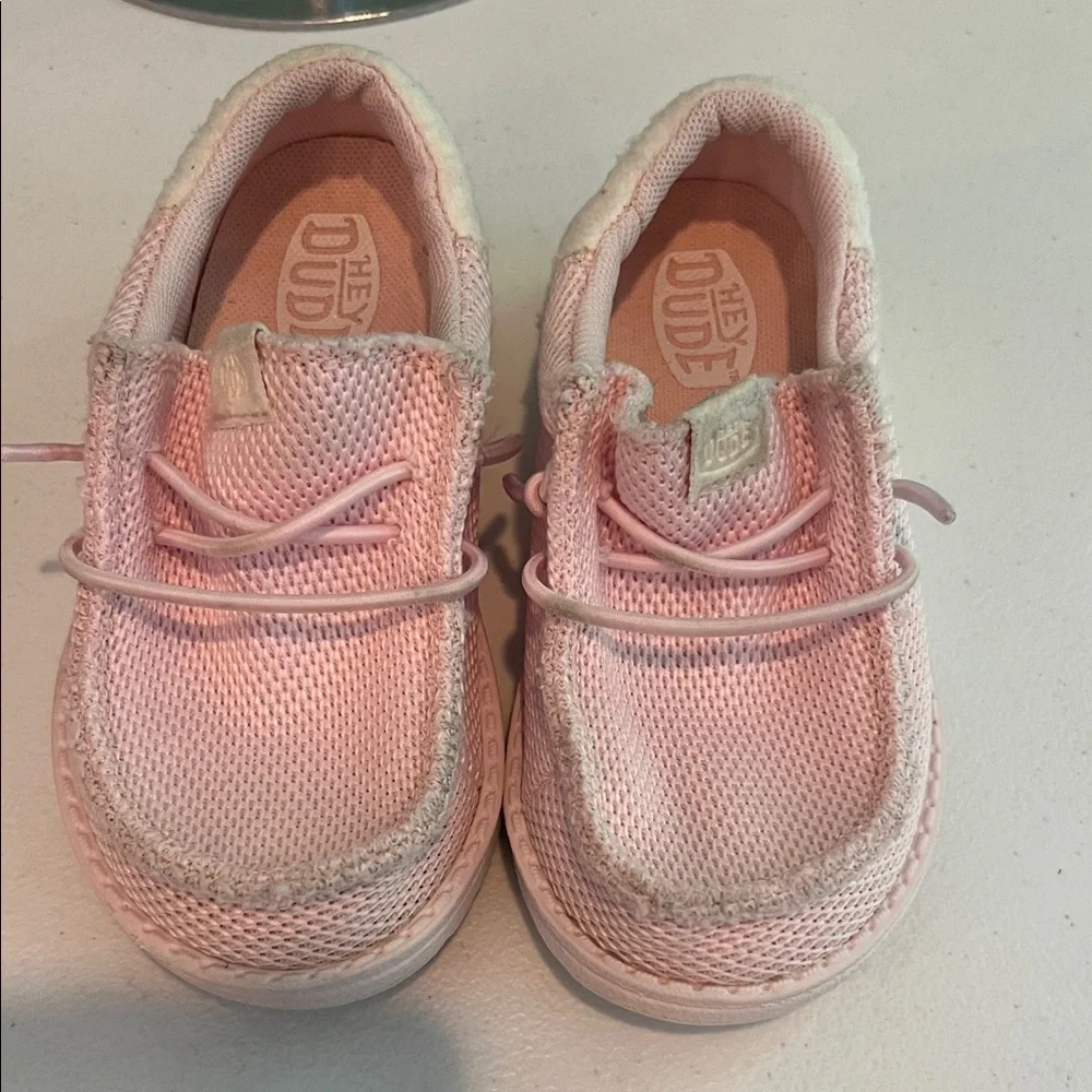 Hey Dude Kids Light Pink Moccasins